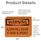 Signmission Alarm Will Sound If Door Is Opened, 24 in W x Rectangle, Vinyl Decal OS-2PACK-WS-D-1824-L-19642 - alternate 5